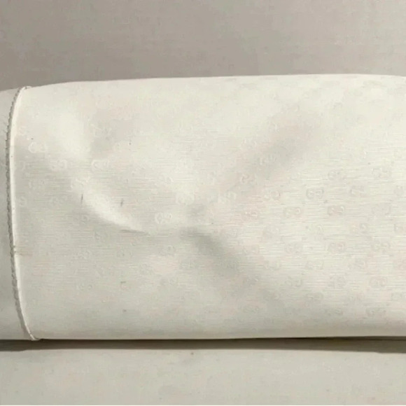 Gucci white  micro monogram canvas leather satchel handbag - Picture 8 of 12